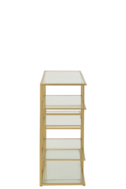 J-Line console - ijzer/glas - goud