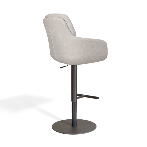 Nolon Niva-Mia tulp barkruk beige - verstelbaar - zwart onderstel