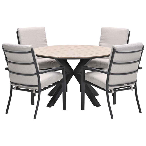 Garden Impressions tuinset Senja - Tulli - desert sand - Ø122x75 cm - 5-delig - vtwonen shop