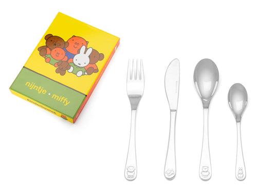 Zilverstad - Kindercouvert Nijntje met vriendjes - 4 delig - RVS - vtwonen shop