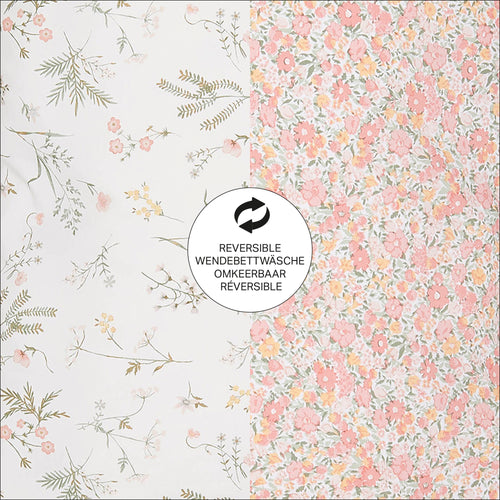 Laura Ashley Dekbedovertrek Tweepersoons Loveston Coral Pink 200cm x 200cm