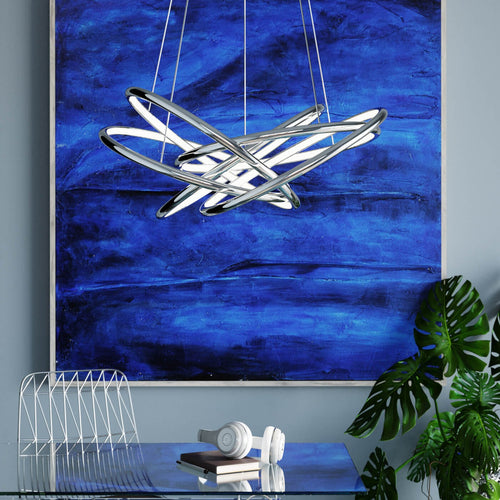 Kare Design Hanglamp Saturn LED chroom - vtwonen shop