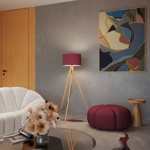Sollux Lighting Staande lamp NATT bordeaux - 77x77x140cm