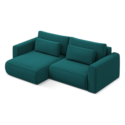 LaMiaSofa hoekbank links Perugia - velours - marien - 240x149x82