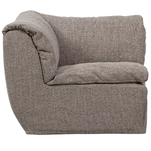 WOOOD hoekelement Baggy - Geweven Stof - Bruin Melange - 81x96x96 - vtwonen shop