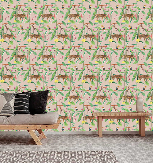 Catchii Behang Tiger Jungle donker blauw - vtwonen shop