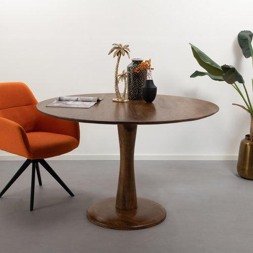 Brix eetkamertafel Vivian - 120cm - mangohout - bruin