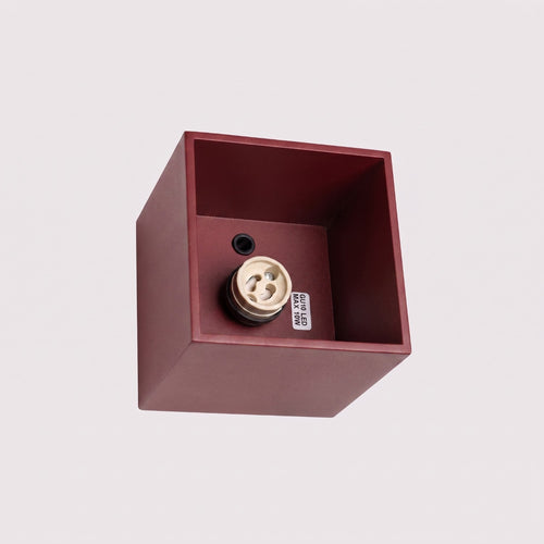 Sollux Lighting Plafondlamp QUAD 1 bordeaux - 10x10x10cm