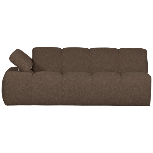 WOOOD 2-zits bank met arm links Mojo - Bouclé - Bruin - 74x200x97 cm - vtwonen shop