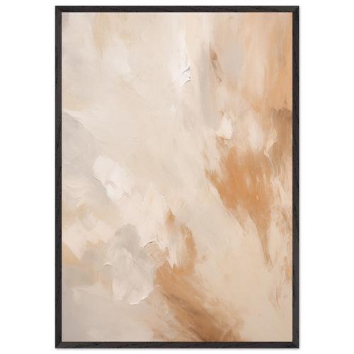 Artfulprints Poster met Lijst Abstract - Golden touch 2   - 70x100 cm - Terracotta