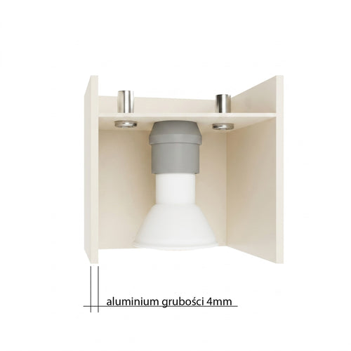 Sollux Lighting Plafondlamp QUAD 1 beige - 10x10x10cm