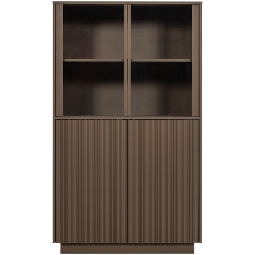 WOOOD lage vitrinekast Nova - Grenen - Truffel Bruin - 172x102x40