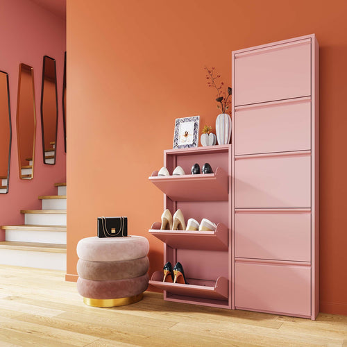 Kare Design Schoenenkast Caruso - roze - 3 laden - vtwonen shop
