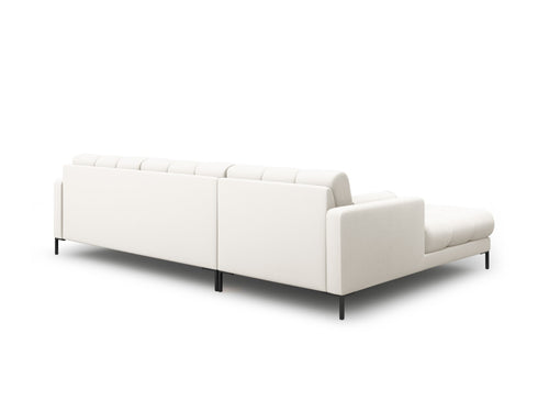 Cosmopolitan Design linker hoekbank Bali 5-zits, structurele stof, lichtbeige - 185x293x75cm