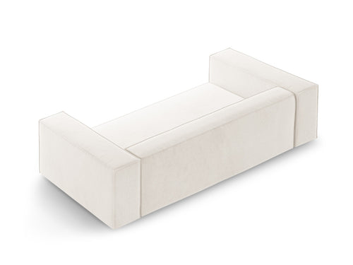 Cosmopolitan Design Bank Arendal 2-zits, chenille met ribbeleffect ivoor - 102x180x70cm