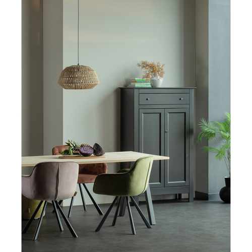 WOOOD 2-standen poot vierkant 1 stuk Tablo - Metaal - Zwart - 72x79x10
