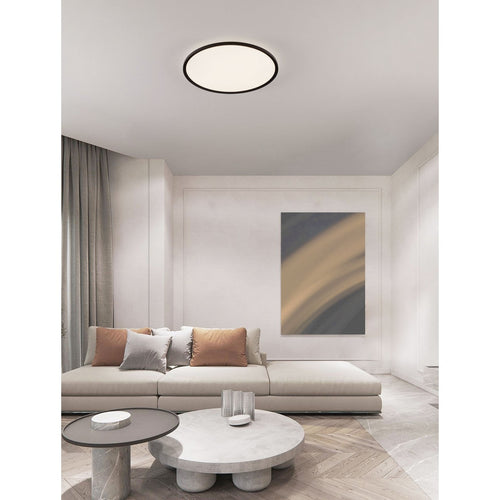 Nova Luce AOTON Geïntegreerde LED-plafondlamp, halfverzonken, zandzwart, Triac dimbaar, 55W, 4661lm, 2700-3000K kleurtemperatuur.