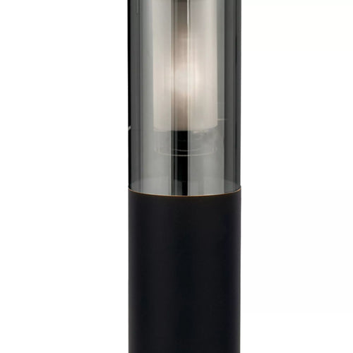 Searchlight buitenlamp Batton - 1 lichts - 12  x 45   cm - mat zwart rookglas