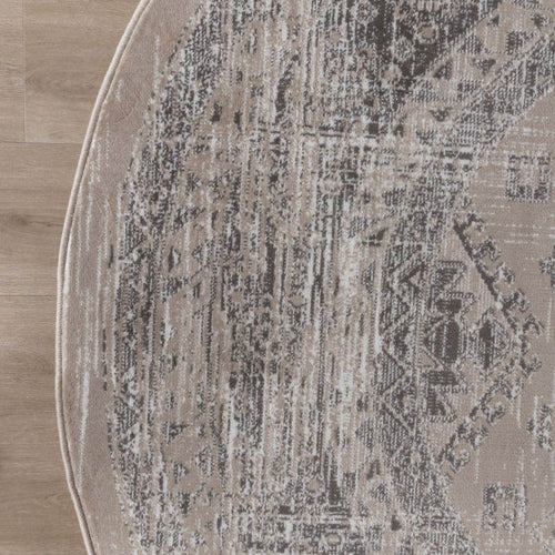 Interieur05 Rond vintage Vloerkleed Aila Zand/Beige - 240 x 240 cm - vtwonen shop