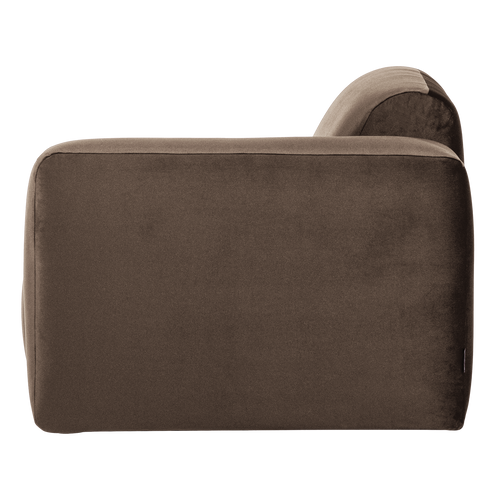 WOOOD 1-zits bank arm rechts Mojo Base - Velvet - Bruin - 74x105x97