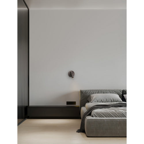 Nova Luce TICO Leeslamp voor aan de muur, zwart nikkel, LED 3W 189lm 3000K, aan/uit-schakelaar