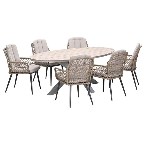 Garden Impressions tuinset Kalibo - Tulli - natural - 220x115 cm - 7-delig - vtwonen shop