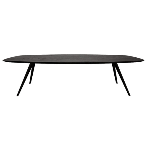 HelloTable eettafel Novum 30 - semi ovaal - 280x120 cm - eiken zwart - vtwonen shop