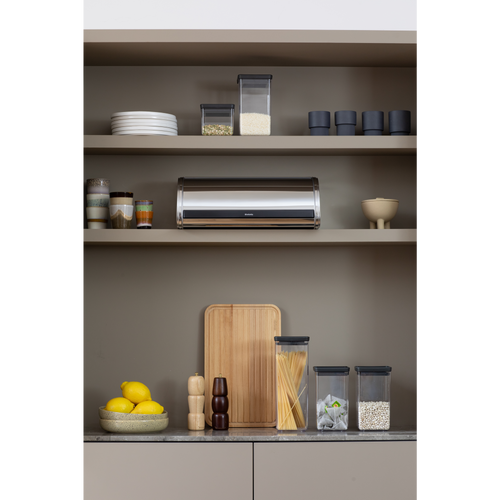 Brabantia Broodtrommel met schuifdeksel - Brilliant Steel