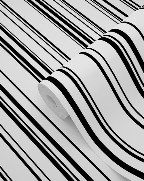 ESTAhome behang fijne strepen zwart en wit - 53 cm x 10.05 m - 138982 - vtwonen shop