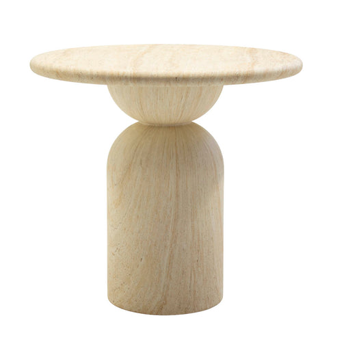 DÉJA Living Eettafel Djurö - Rond Travertin Eco Composiet - 80cm