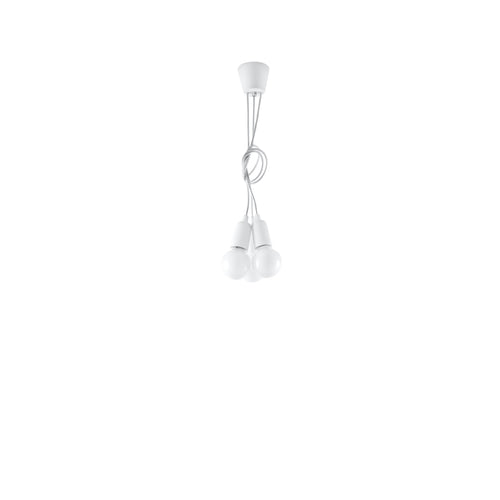 Sollux Lighting Hanglamp DIEGO 3 wit - 15x15x90cm