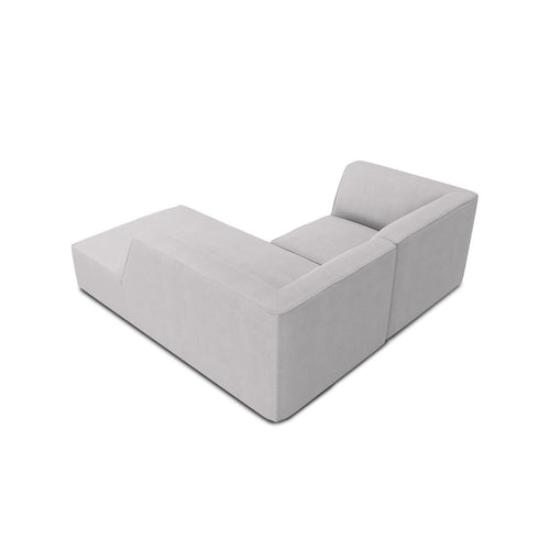 Cosmopolitan Design - Modulaire hoekbank rechts Siena 3-zits, structurele stof lichtgrijs - 180x186x69cm