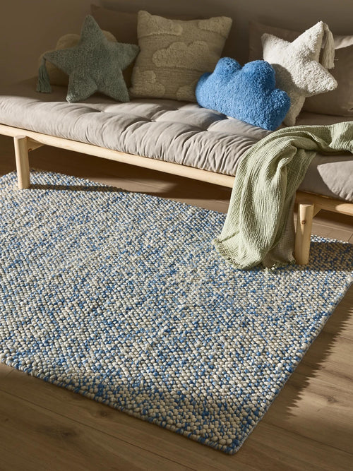 benuta kindervloerkleed Beady - blauw - 90x130 cm