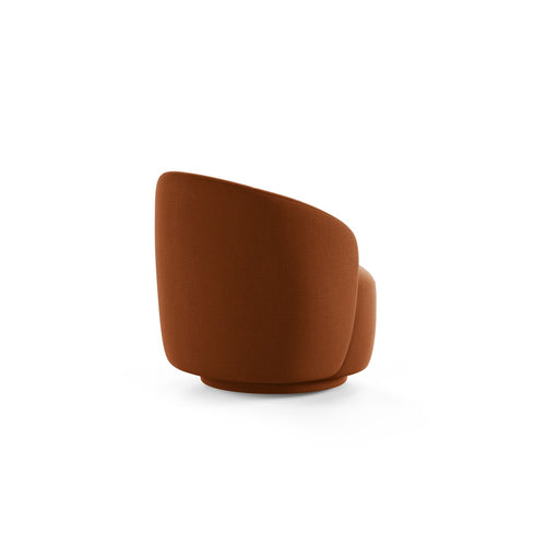 Cosmopolitan Design - Draaistoel Savona structurele stof baksteen - 72.5x69x70.5cm