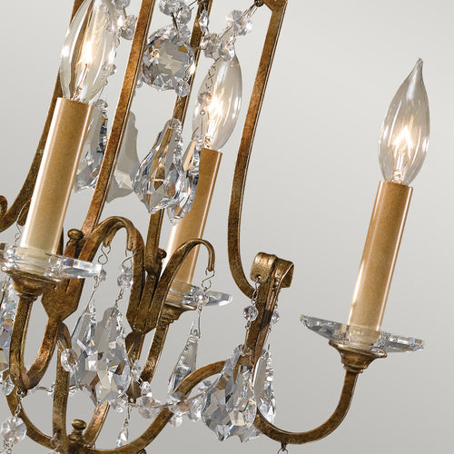 Elstead Valentina - Kroonluchter 4 lichtbronzen afwerking, E14