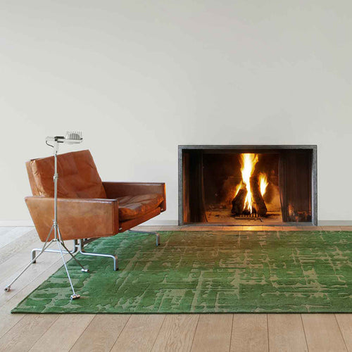 Louis De Poortere binnen & buiten machinewasbaar vloerkleed Structures Baobab van 70% gerecycled PET - groen - 170x235cm