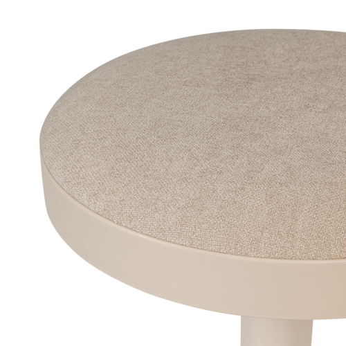WOOOD barstoel in hoogte verstelbaar Mevo - Chenille - Zand - 82x42x42