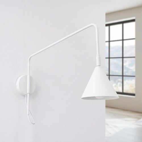 Sollux Lighting Wandlamp NOX 1 wit met schakelaar - 14x61x30cm