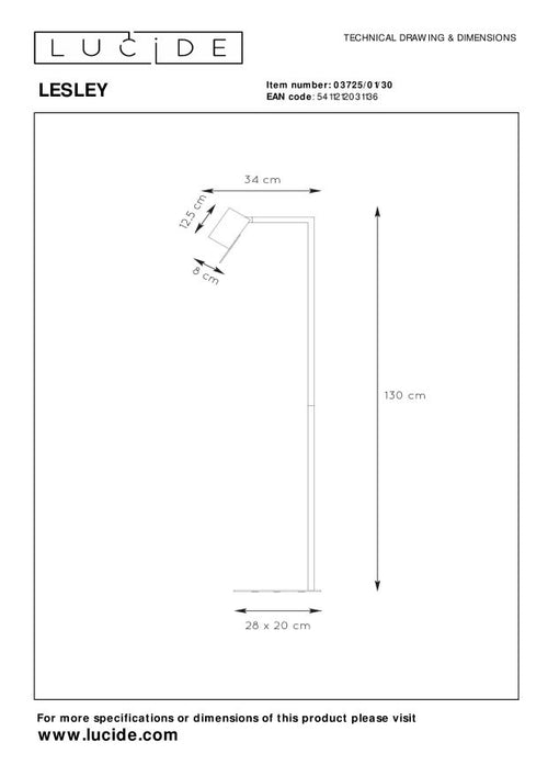 Lucide leeslamp LESLEY - 1xGU10 - Zwart - vtwonen shop