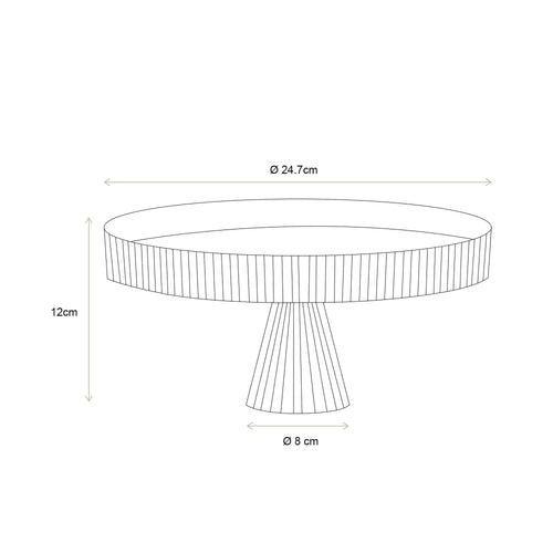 vtwonen Taartplateau - Glas - Transparant - 24.7x12cm - vtwonen shop