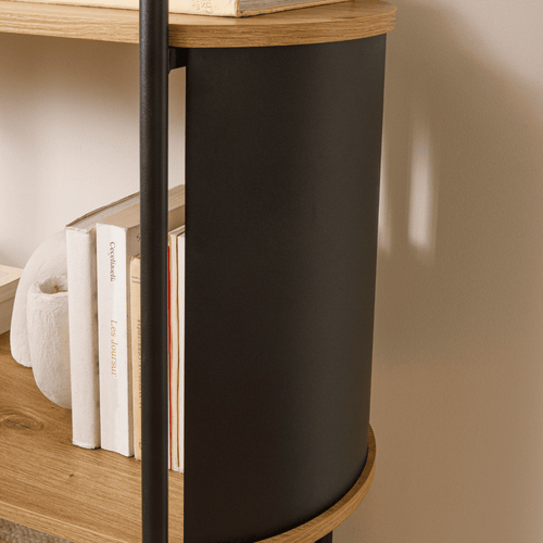 Calicosy - EKLO Rechte boekenkast - Licht hout - 34x100x133,5 cm