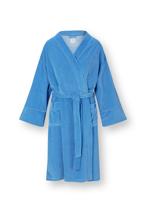 Pip Studio - Naomi Kimono Dames - Velvet - Blauw - M