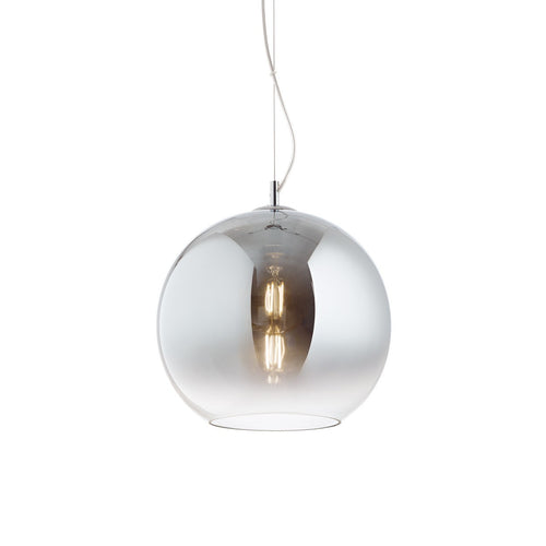 Ideal Lux NEMO 30 cm koepelvormige hanglamp met chromen kap, 1x E27 fitting