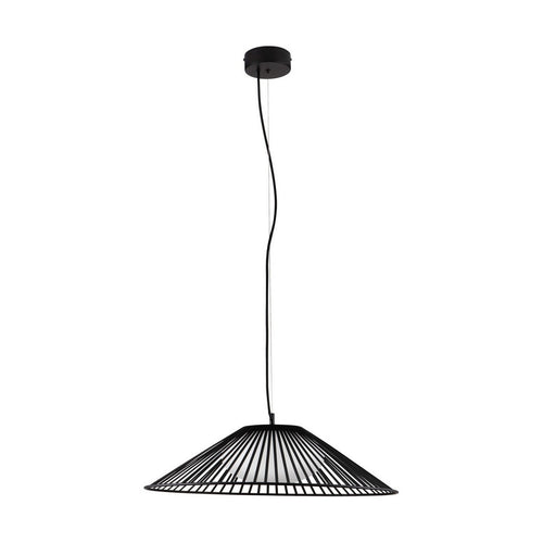 Nova Luce BRUME Hanglamp met draadframe, matzwart, opaal LED 21W 963lm 3000K