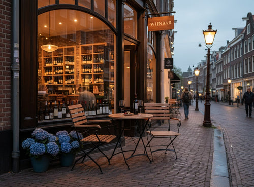 MaximaVida inklapbare ronde acacia bistroset Toscana 70 cm zwart- stoelen met armleuning - vtwonen shop