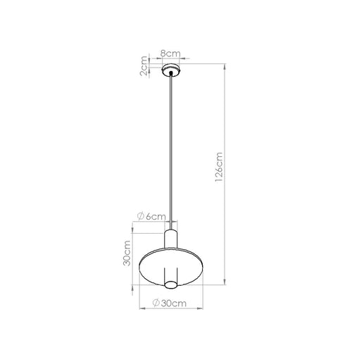 Sollux Lighting Hanglamp PELTA 1 zwart/geel - 30x30x126cm