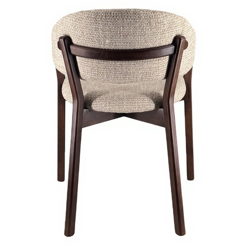 DÉJA Living Eetkamerstoel Uppsala - Taupe/Walnoot - Set van 2