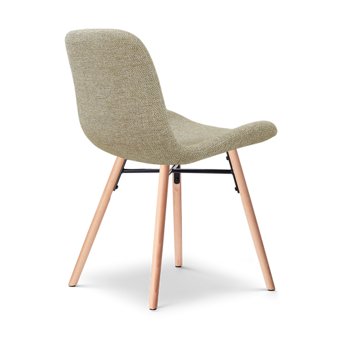 Nolon Nena-Fé eetkamerstoel taupe melange - houten onderstel - vtwonen shop