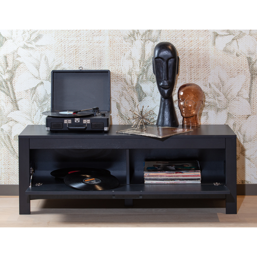 WOOOD tv-meubel Bonk - Grenen - Zwart - 45x120x40