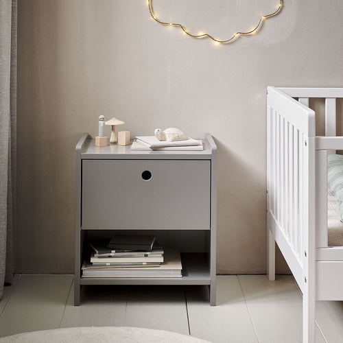 Petite Amélie Nachtkastje voor kinderbed met lade - MDF - grijs